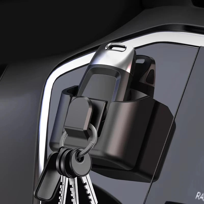 Car Key Storage Box Dashboard Compact Key Storage Organizer Universal Self-Adhesive Car Key Stowing Tidying Auto Accessorie