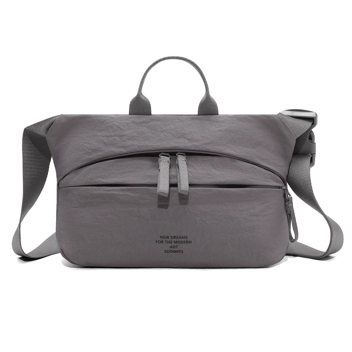 Fashionable women's nylon crossbody bag, niche chic backpack, casual large capacity chest bag, shoulder bag