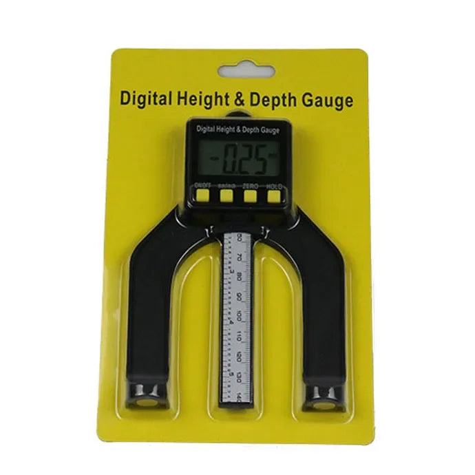 Digital Height Meter Electronic Height Depth Gauge Digital Display Woodworking Ruler Measure Tool 0‑80mm Magnetic Depth Gage