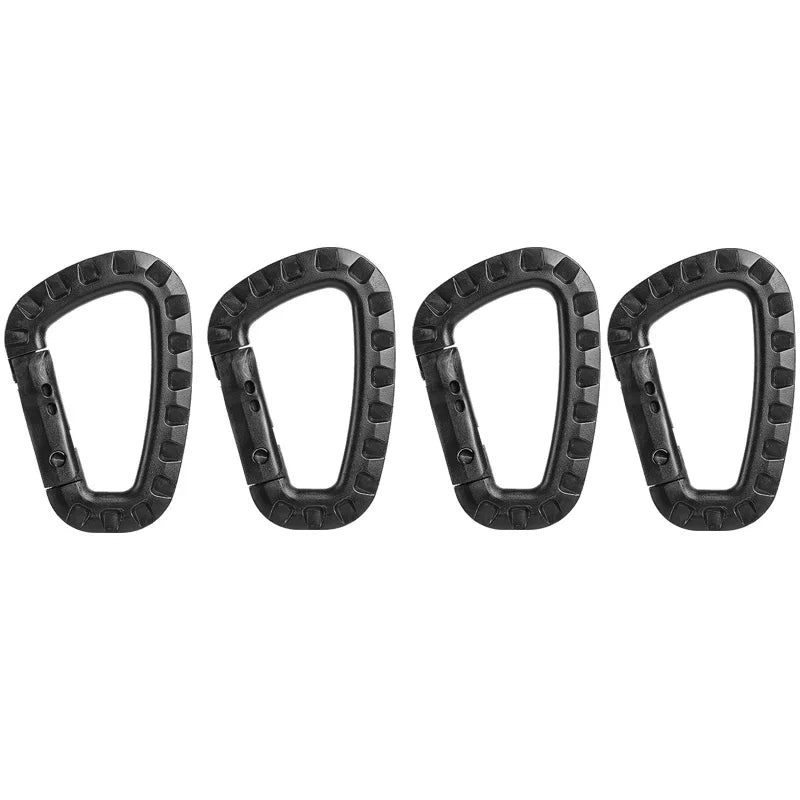 4Pcs Tactical Carabiner Clip Set Outdoor Steel Hook Camping Lock Daily Key Chain Keychain Buckle Backpack Bag Karabiners