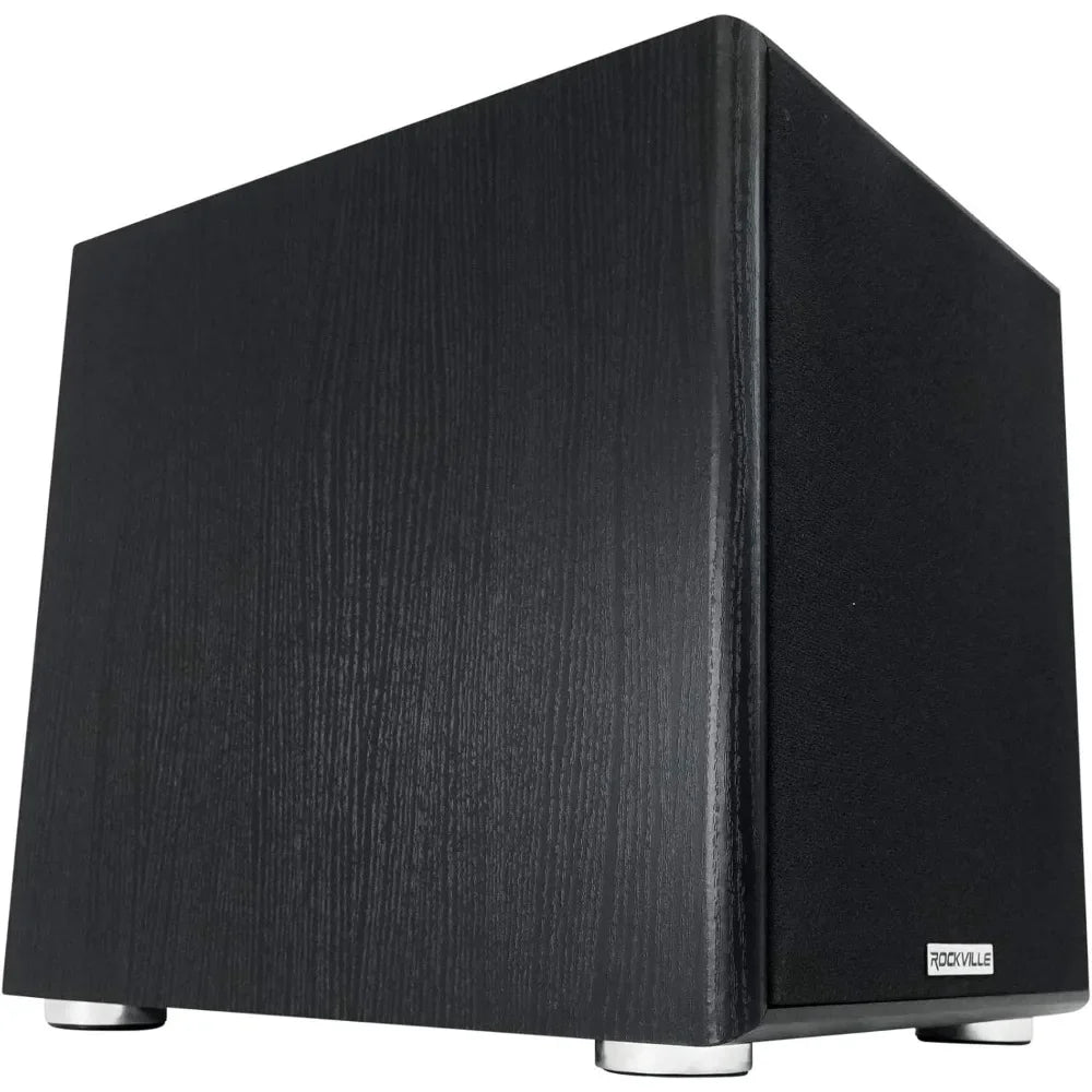 600W Powered Subwoofer, 10 Inch Bass Speaker with Adjustable Crossover for Home Theater and Studio