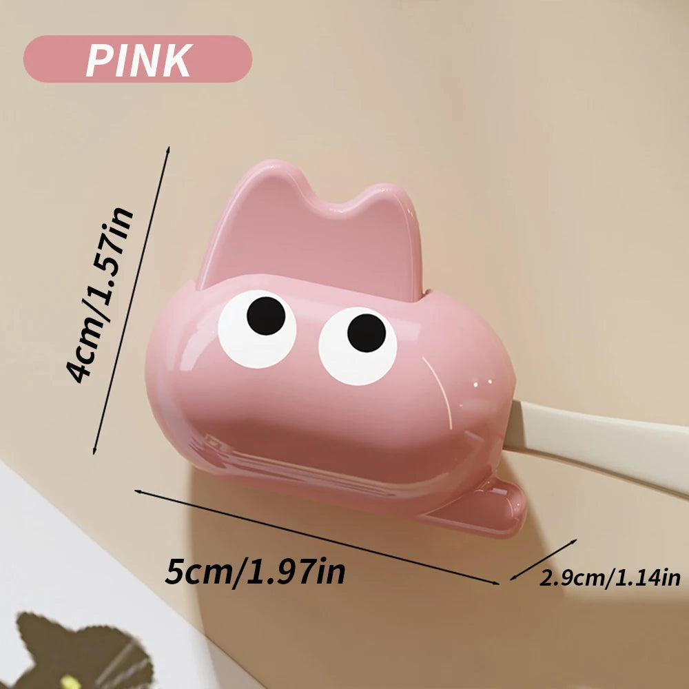 Kawaii Cat Toothbrush Head Cover, Dopamine Color Dustproof Toothbrush Protective Cap for Travel Bathroom