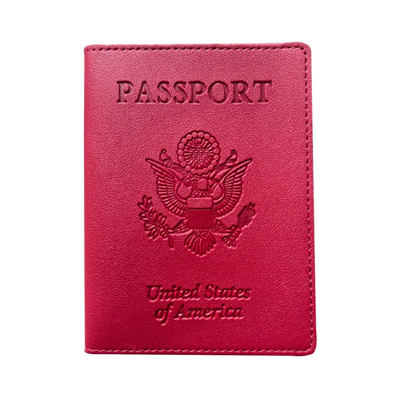 Leather Passport Holder Wallet RFID Blocking Card Case Travel Essentials International Travel Accessory