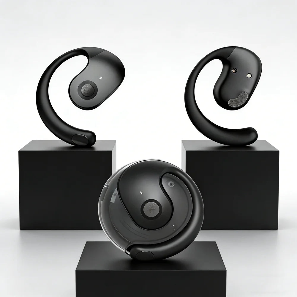 Wireless Headphones Bluetooth Headset with Mics HiFi Stereo Sound Earphones Smart Touch Sports Earbuds for phone