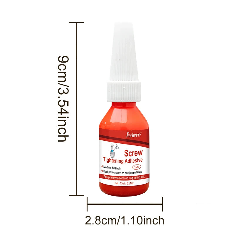 High Strength Thread Locking Adhesive Removable Screw Tightening Glue Anti Loose For Auto Gear Bearing Metal Pipe Joint Repair