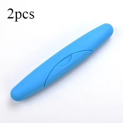 2pcs Portable Travel Toothbrush Case with Solid Color Sealed Lid, Waterproof, Dustproof and Leakproof Toothbrush Holder