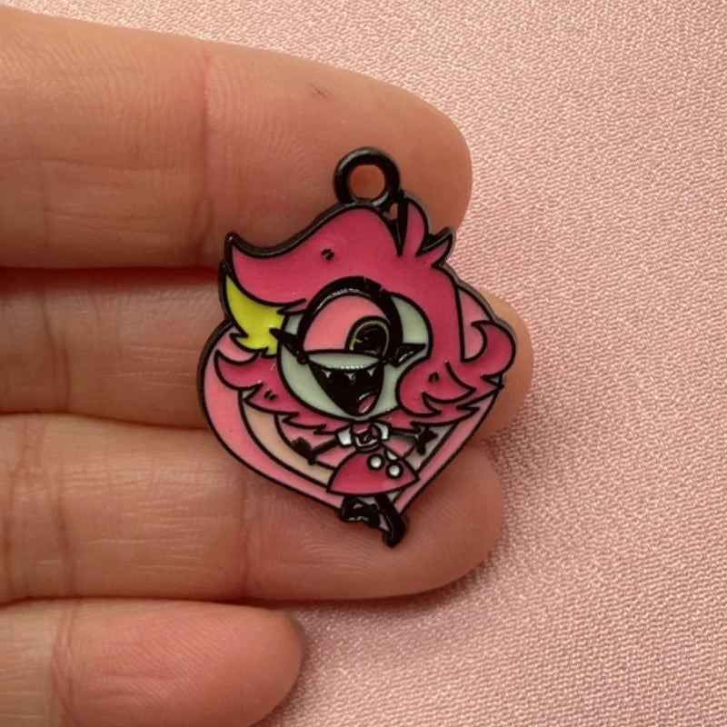 11pcs Cartoon Anime Pendant Alloy Drip Oil DIY Bag Phone Chain Pendant Bracelet Necklace Accessories