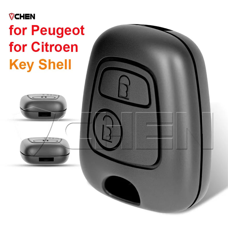 Car Key Fob Shell Case For Peugeot 206 207 307 408 607 for Citroen C1 C2 C3 C4 Xsara Picasso 2 Buttons Housing Cover Remote Box