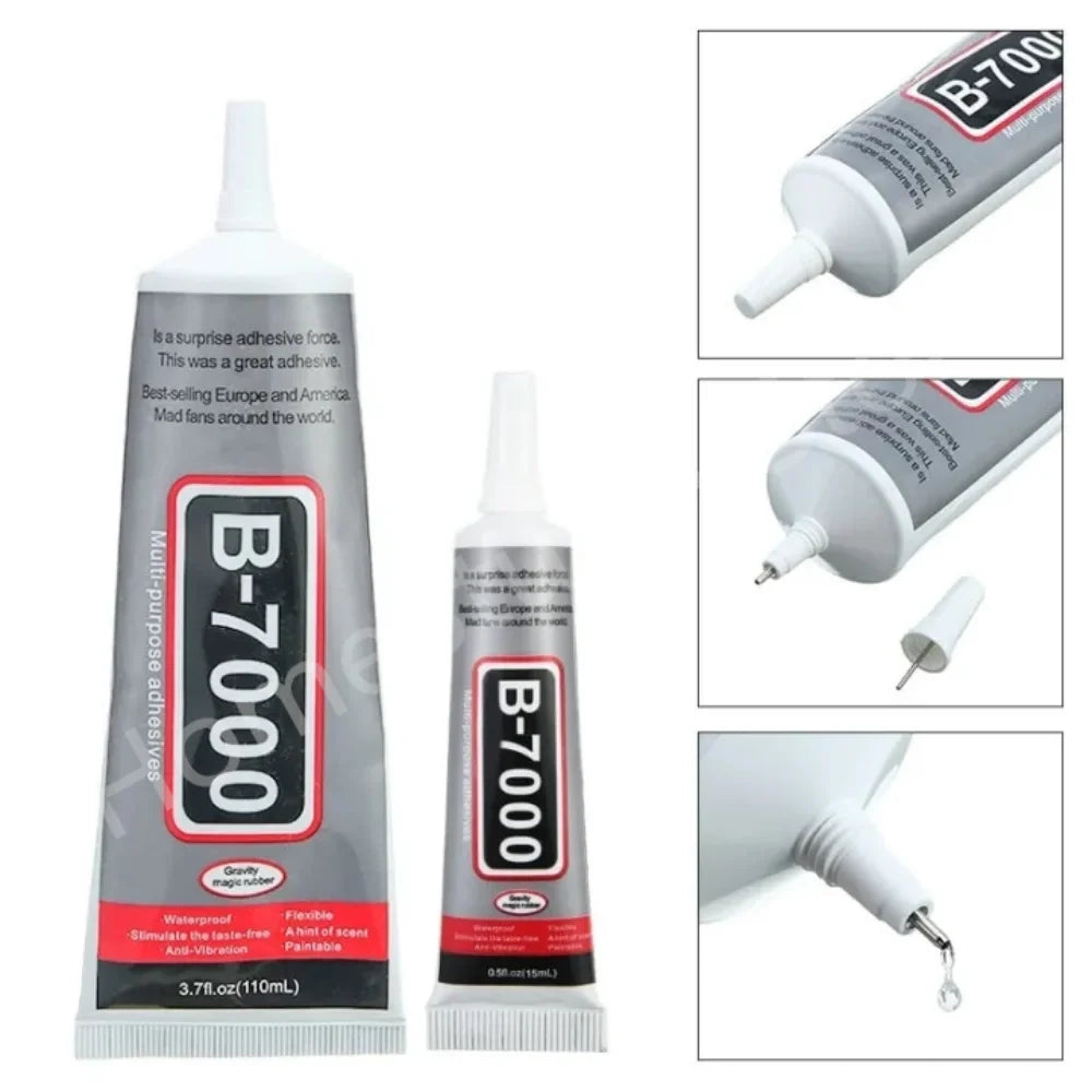 Clear Super Glue B7000 E8000 Universal Glass Plastic Contact Phone Repair Adhesive for DIY Resin Jewelry Precision Applicator