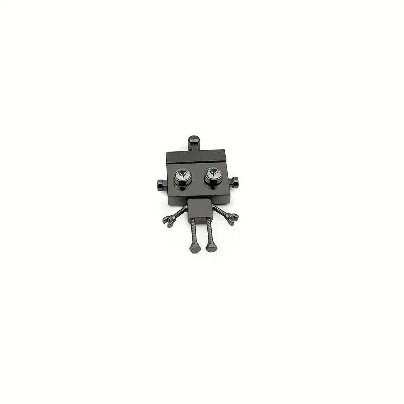1pc Robot Shape Metal Bag Lock DIY Push Button Purse Lock Hardware Accessories
