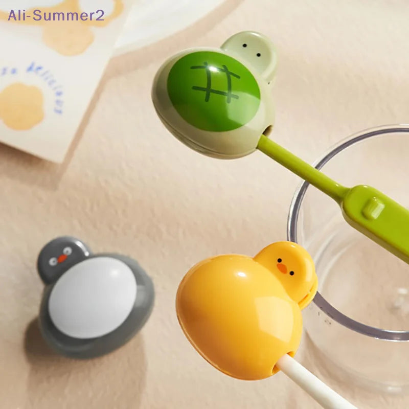 {Summer2} Cartoon Toothbrush Head Cover Dustproof Toothbrush Protective Cap Portable Plastic Clip For Household Travel Bathroom