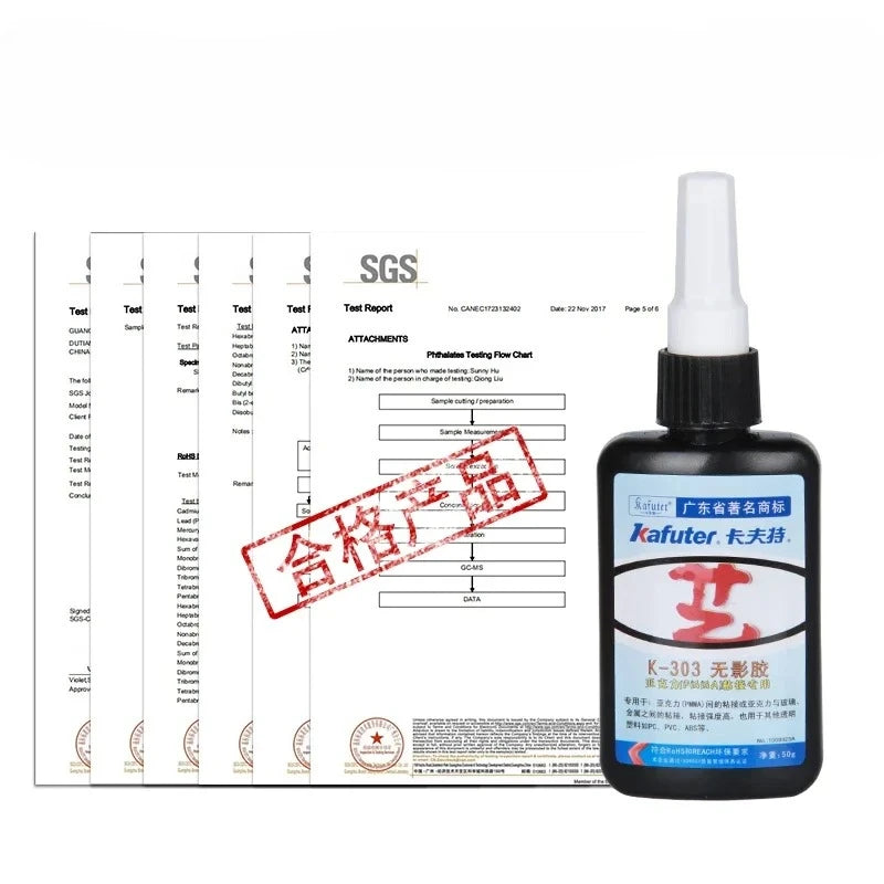 Kafuter 50ml K-303 UV Glue Acrylic Transparent Adhesive UV Curing Adhesive For Phone Repair