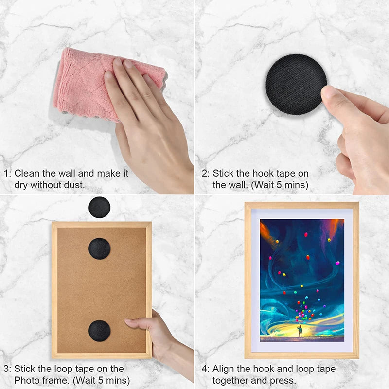 10/20pairs 6cm Round Black Self Adhesive Hook and Loop Dots Sticky Glue Coins Tape Loop Fastener For Home Classroom Office