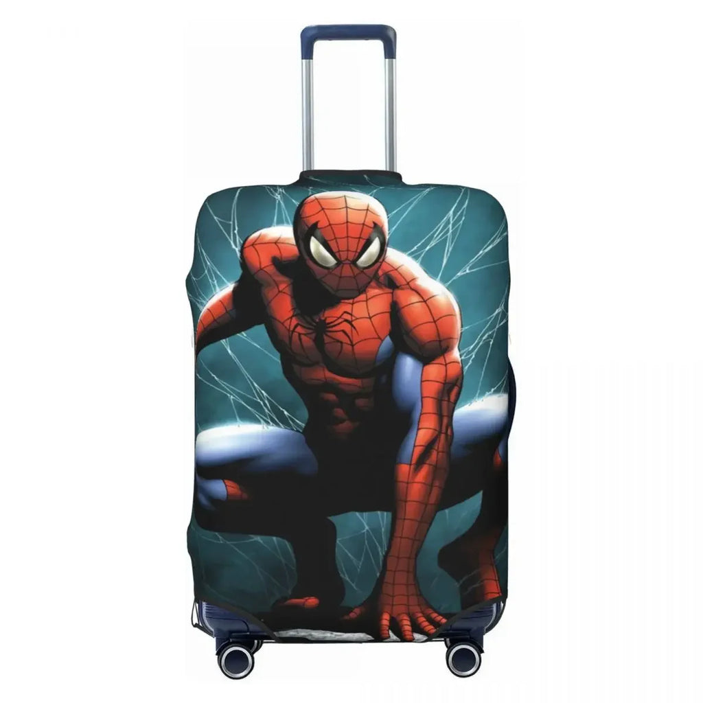 18-32 Inch Dustproof Luggage Cover Fashion Spider Print Elastic Anti-Scratch Washable Durable Travel Protective Cover