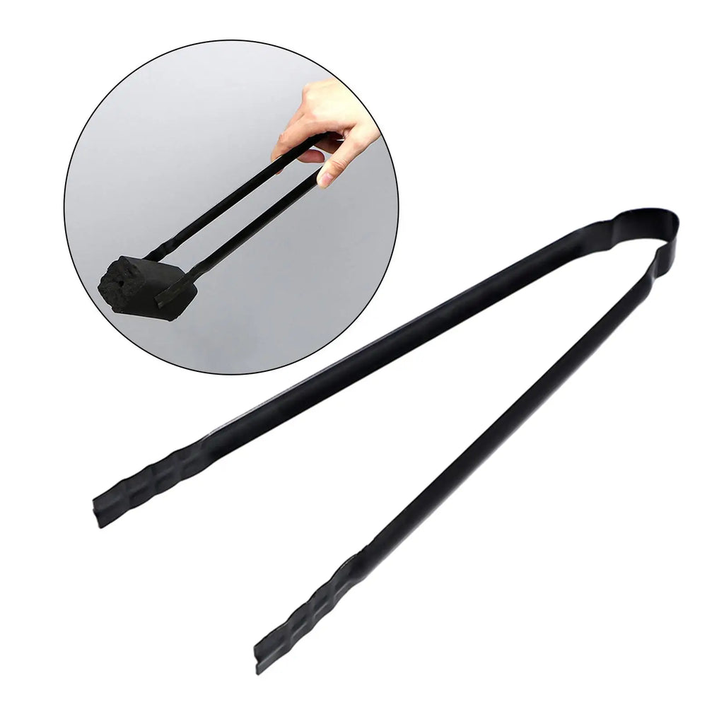 BBQ Charcoal Tongs Multifunctional Charcoal Serving Tools Metal Clip Tongs for Hiking Cooking Fireplace Indoor Outdoor Grill
