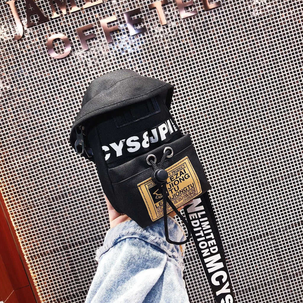 New Fashion Messenger Bag Trendy Street Letter Printed Shoulder Bags for Women Girls Outdoor Literary Chest Bag Friends Gifts