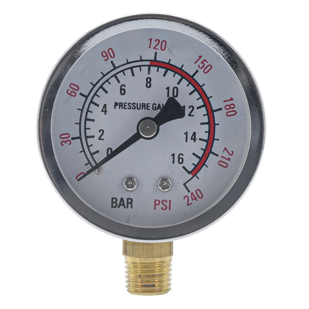 Y60 0-1.6Mpa  0-230PSI Pool Filter  Water Pressure  Gauge Meter  For Air Compressor  Pressure Gauge Air Pump Parts
