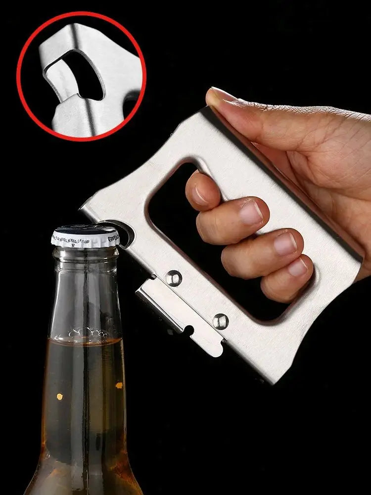 New Stainless Steel Portable Bottle Jar Opener Kitchen Gadget Portable Can Opener For Emergency Bottle Opener Party
