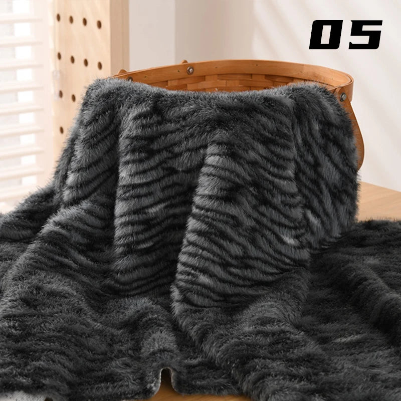 Eco-Friendly Faux Mink Fur Fabric 50x160cm Deer Zebra Leopard Animal Print DIY Craft Material for Clothing Bags Dolls