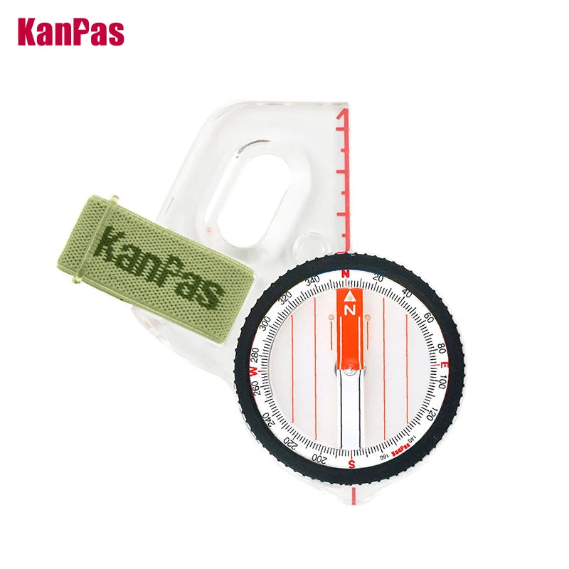 KANPAS Elite Competition Orienteering Thumb Compass with Protection Ring, Liquid Filled Strong Magnet Compass W. Luminous Dots