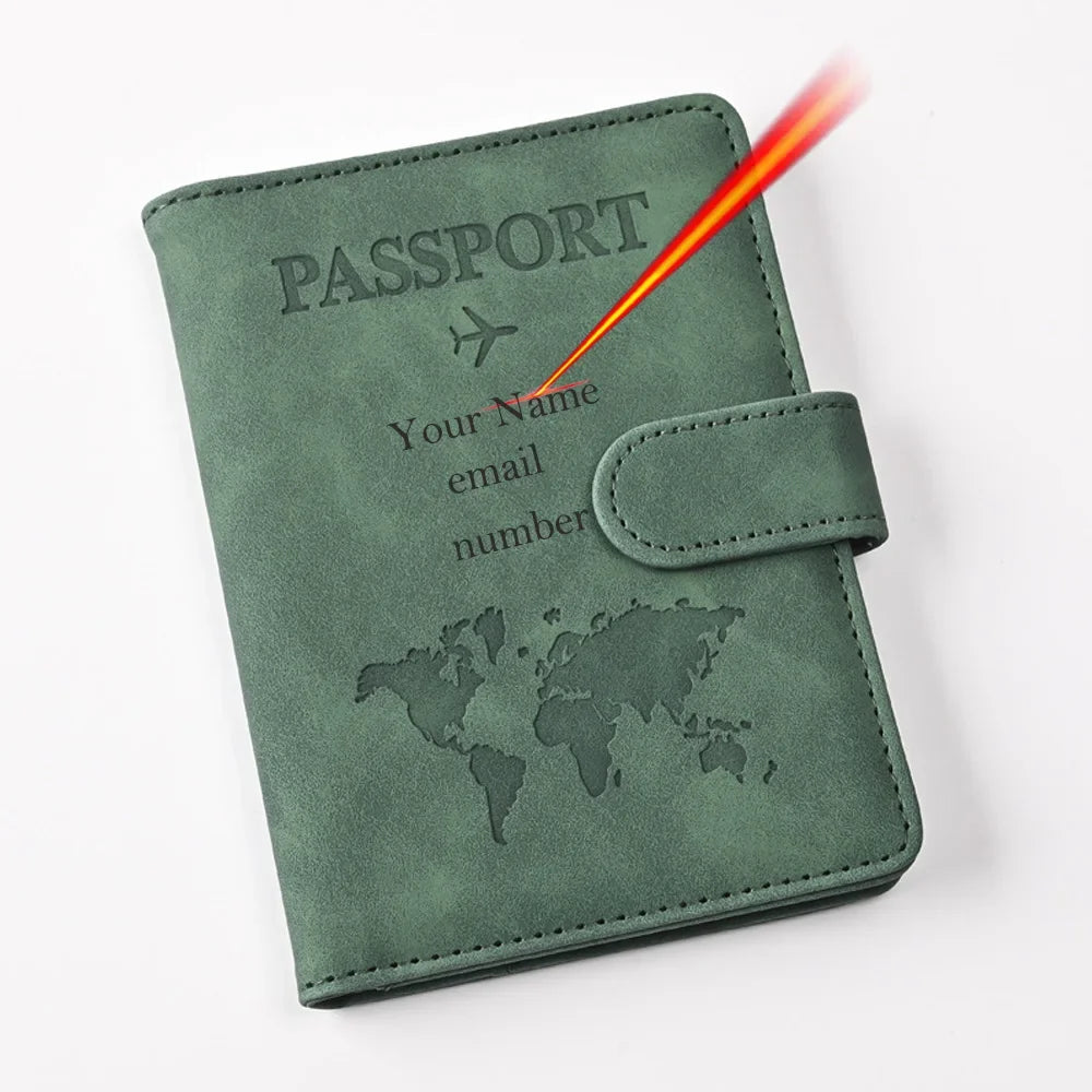 Customized Name Passport Cover, Monogrammed Engraved Name Passport Cover, Passport Holder, Wedding Bridesmaid Groomsman Gift