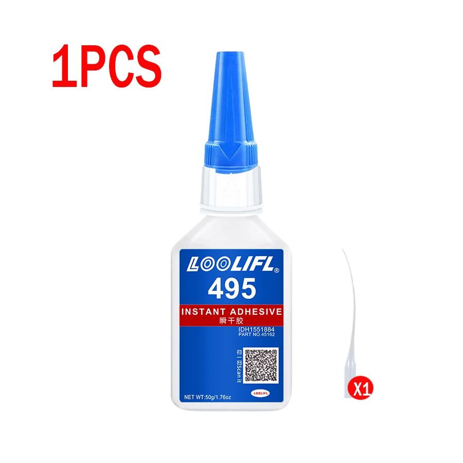 Loctite 495 Super Glue Fast Drying Clear CA Adhesive for Metal Plastic Wood Ceramic Glass - All-Purpose DIY Repair Liquid