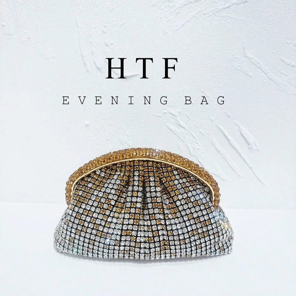 Shiny Diamond Encrusted Evening Clutch Wallet Women's Handbag Dinner Party Diamond Dumpling Party Dinner Bag