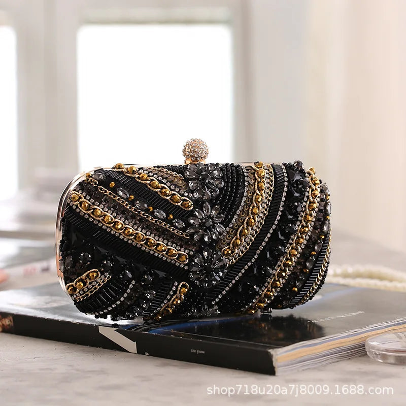 High Quality Beaded Bag Shape Wedding Dinner Party Ladies Beaded Embroidery Evening Bag