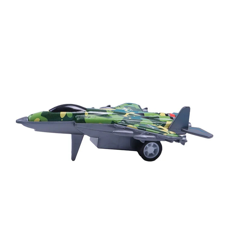 8pcs/set Mini Alloy Metal Airplane Model Plane Diecast Fighter Skipper Aircraft Toy for Boy Pull Back Vehicles Christmas Gifts