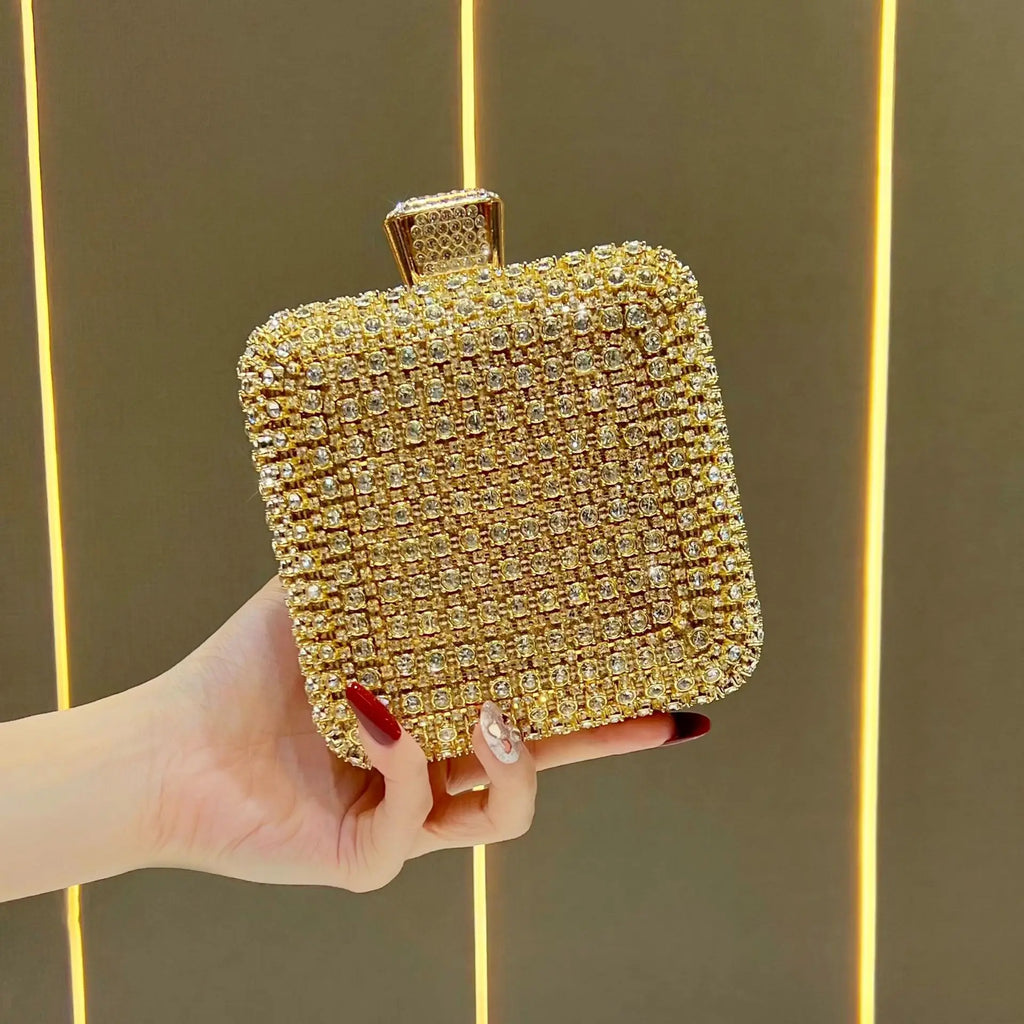 New light luxury diamond clutch  party  shiny women's handbag dress evening bag celebrity dinner bag