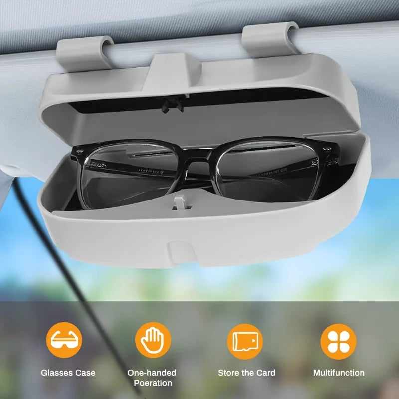 Car Mounted Eye Box, Car Supplies, Sun Visor, Eyeglass Frame, Multifunctional Sunglasses Box, Storage Box, Buckle Type