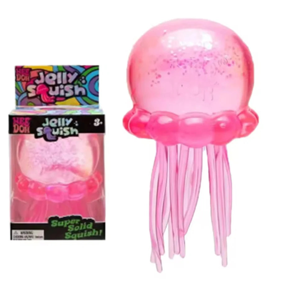 Safe & Odorless Jellyfish Squishy Toy, Soft Transparent Squeeze Fidget Toy, Stress Relief Sensory ToyS for Kids Adults Gifts