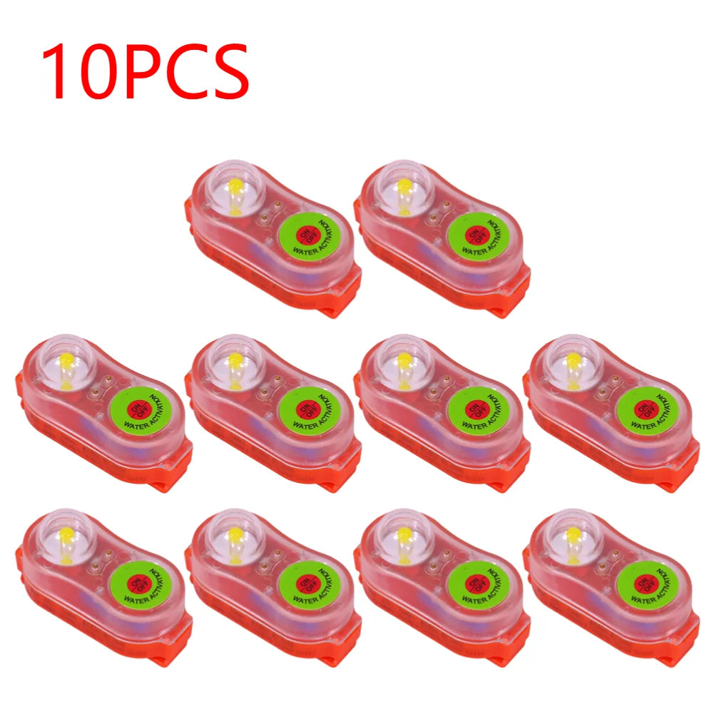 1-10pcs LED Life Jacket Light Energy-Efficient Waterproof Emergency Signal Light Easy Operation Lightweight Outdoor Accessories