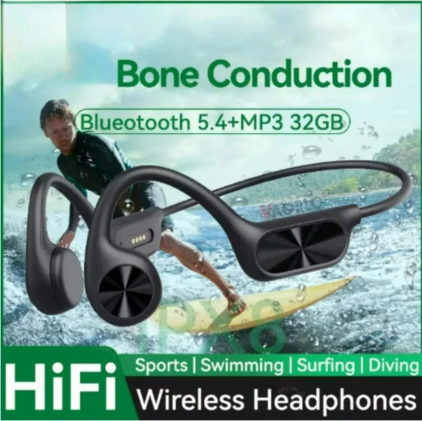 New-X7 Bone Conduction Wireless Headphone Bluetooth 5.4 Waterproof Swim Headset MP3 Player HIFI Music Sports Earphone