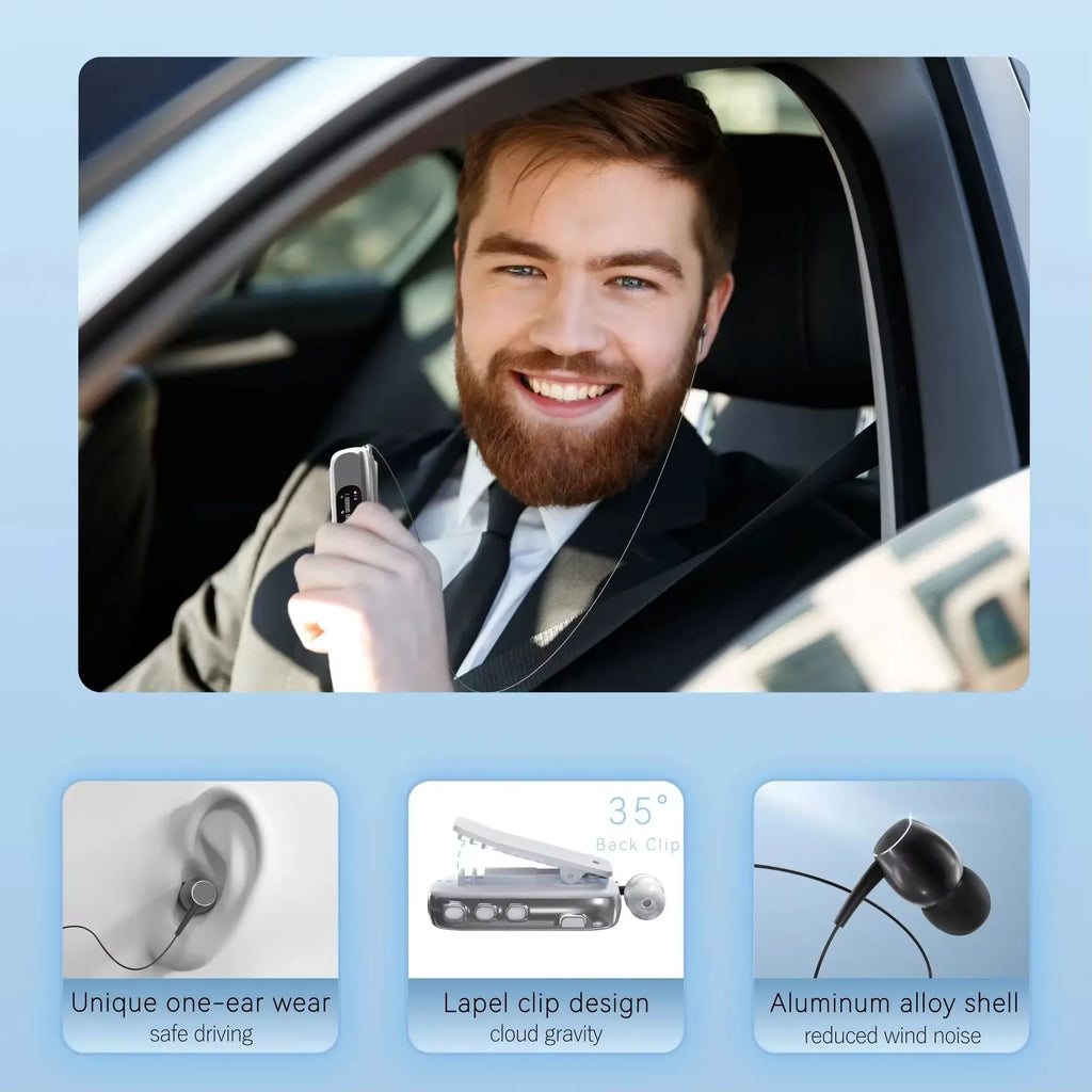 K75 Business Wired Bluetooth Earphones play for 20 hours, compatible with all Bluetooth devices, fast charging
