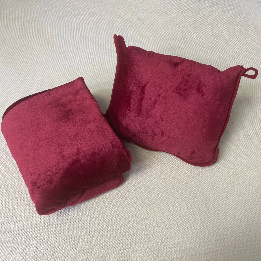 Portable Two-In-One Travel Blanket, Airplane Blanket, Pillow Cushion Blanket, Multifunctional Foldable Blanket