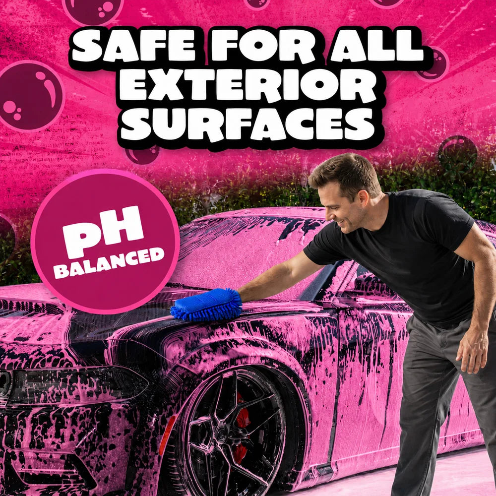 SIKEZHAN 3Pcs Car Wash Liquid with Microfiber Wash Mitt High Foam Auto Shampoo Vehicle Exterior Cleaner for Car Motorcycle Care
