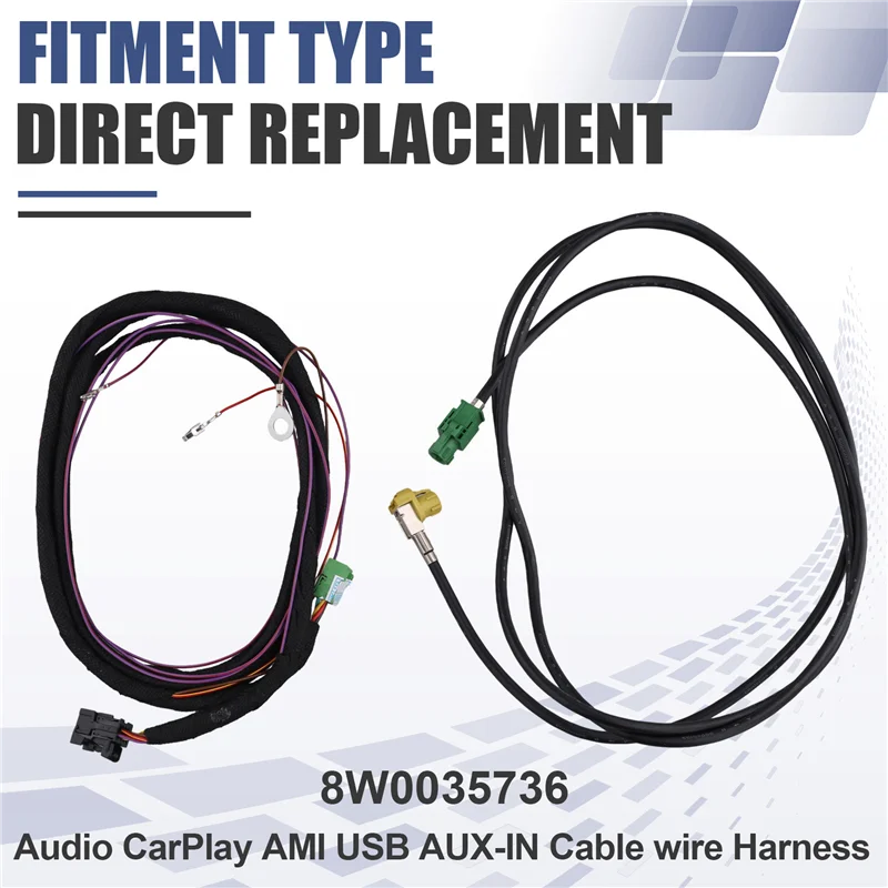 Steady Audio Carplay AMI USB Music Smartphone Interface AUX-In Cable Wire Harness For 8W0035736 For  A4 A5 B9 8W Q5 Q7