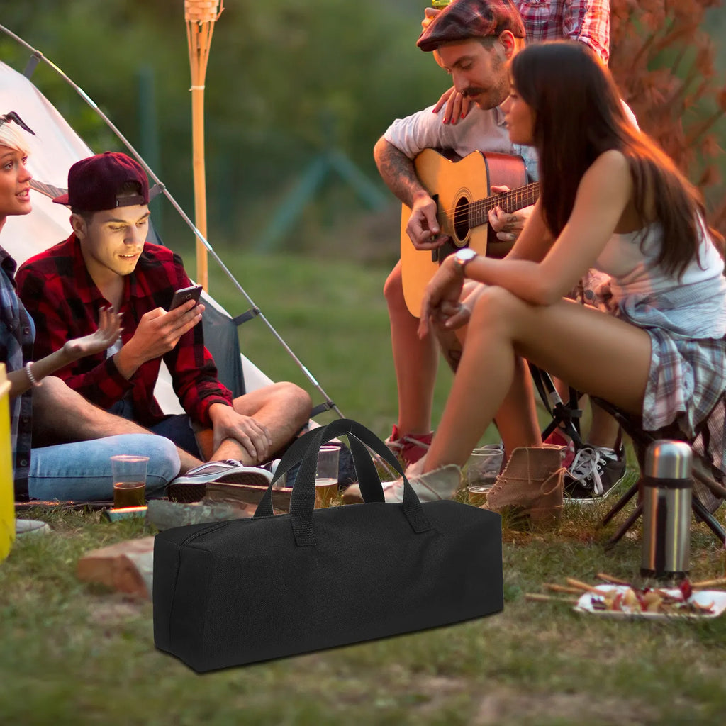 Grill Tool Storage Bag Waterproof Oxford Fabric Outdoor Bbq Utensil Organizer Compact Lightweight for Camping Picnic Grilling