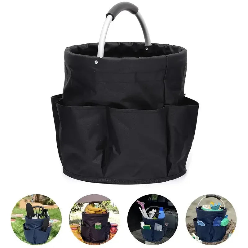 Storage Baskets Outdoor Handbag Travel Storage Toiletry Organizer Bag With Handle Foldable Picnic Basket Portable Garden Tools