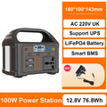 Gaiaray Portable Power Station 100W Solar Generator 76.8Wh LiFePO4 Battery Charging Station AC 220V 110V Power Bank For Camping