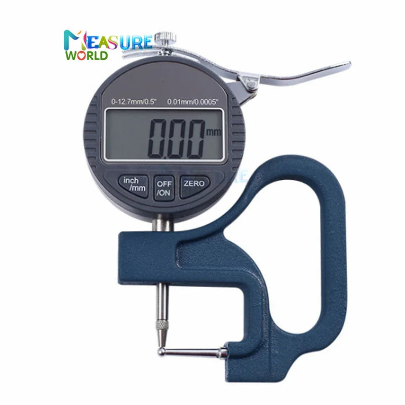 High quality 0-10 0.01mm digital tube thickness gauge 0-12.7mm for measuring curved surface'thickness Measurement Tools