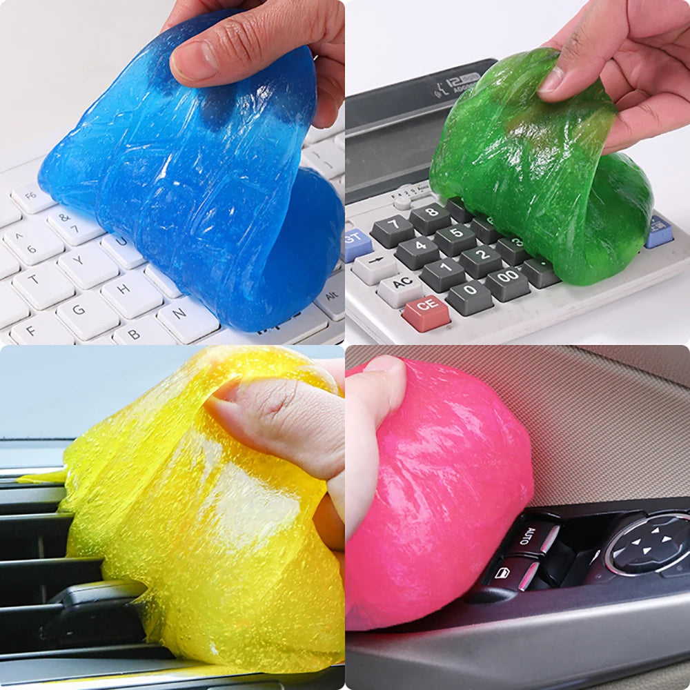 1Pc High Efficiency Dust Remove Gel Car Interior Clean Magic Mud Universal Household Keyboard Desk Cleaning Tool Car Accessories