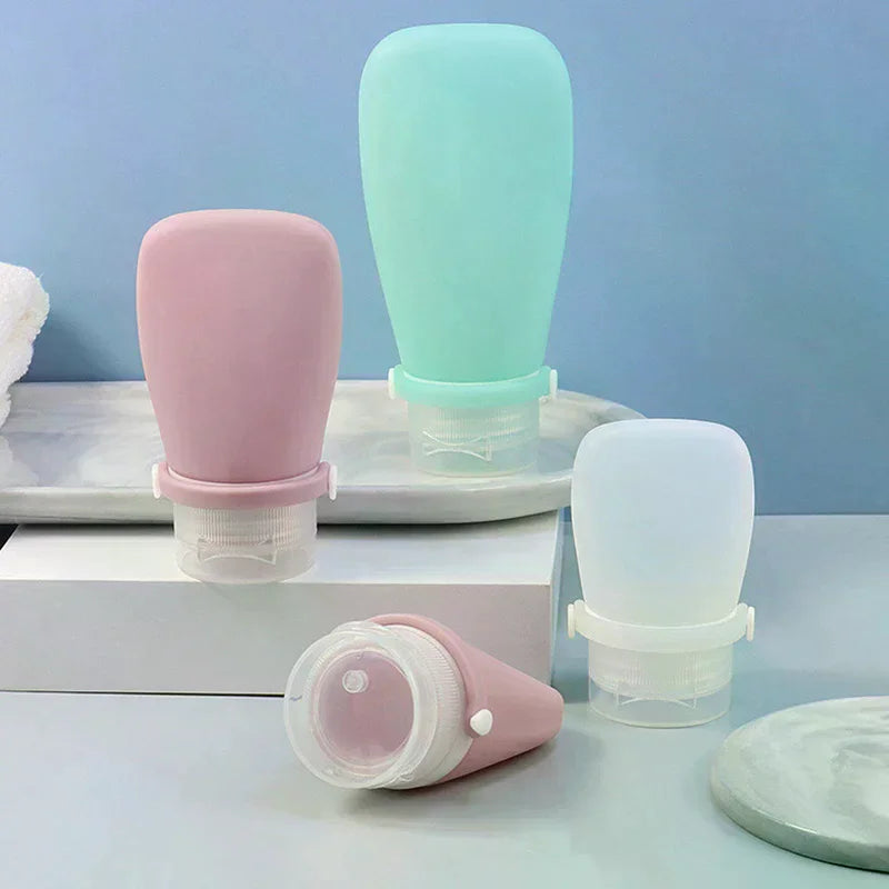 Silicone Travel Bottles Leak Proof Squeezable Refillable Containers Cosmetic Tube for Lotion Soap Liquids Bottling 30/60/90ml
