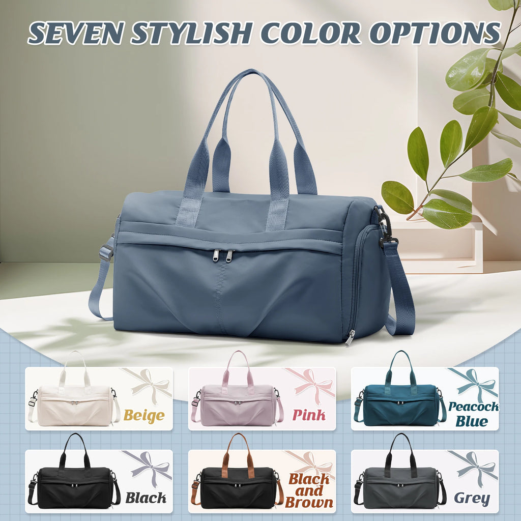 Carry-On Luggage Travel Bag Duffle Bag Large Capacity Durable Nylon Tote with Multiple Compartments，Men Women Sports Fitness Bag