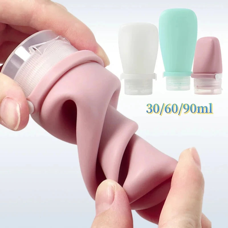 Soft Silicone Travel Bottles 30/60/90ml Empty Squeeze Tubes For Lotion Leakproof Skin Care Products Container Travel Accessories
