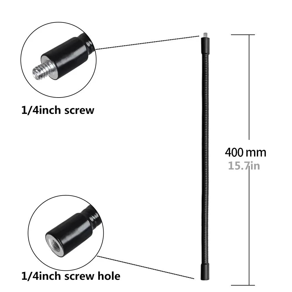 Metal Monopod Metal Tube Rod With 1/4inch Screw Flexible Tripod Extension Tube Lightweight Pole Extender Accessory SLR Cameras