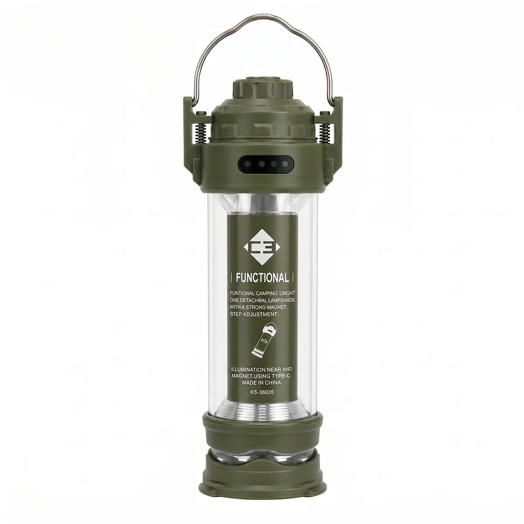 3000mAh C3 Tactical Camping Light Outdoor LED Flashlight Portable Rechargeable Multi functional Tent Camping Light