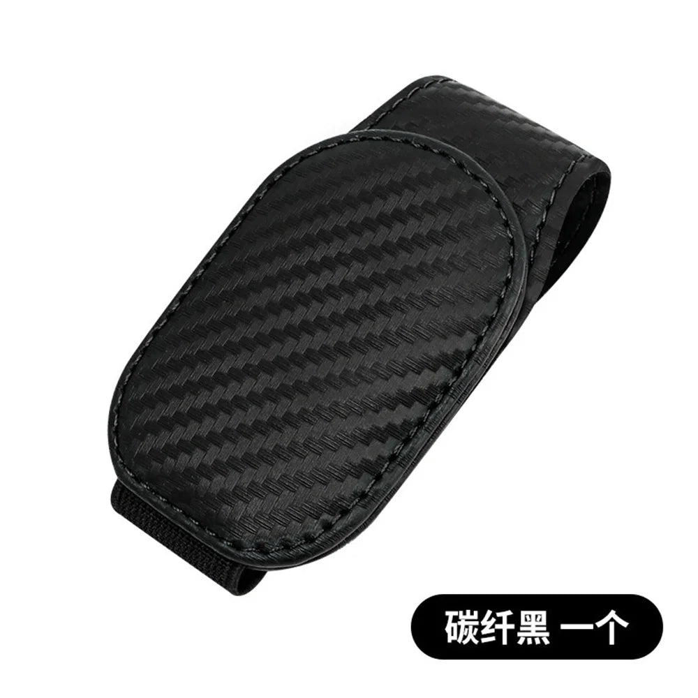 Magnetic Leather Eyeglass Hanger Clip Universal Car Sunglasses Holder Visor Organizer for Men Women Ticket Card Clip