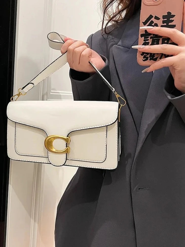 New Niche Bag Women's Premium Texture Solid Color Simple and Versatile Small Square Bag Commuter Multi-Compartment Shoulder Bag